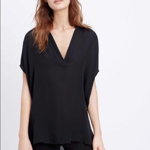 Vince Cap Sleeve Silk Blouse